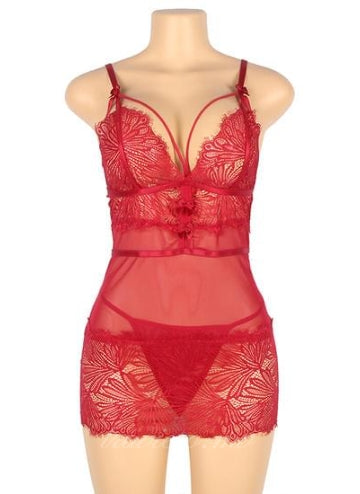 Sexy Lace Tight Adjustable Shoulder Straps Babydoll