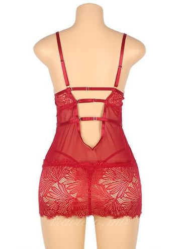 Sexy Lace Tight Adjustable Shoulder Straps Babydoll