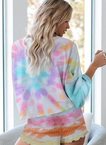 Turquoise Tie Dye Lounge Set