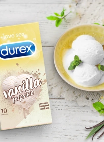 Durex Vanilla Popsicle flavored condoms - 10 Pcs