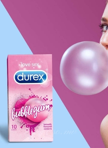 Durex Bubblegum Flavored Condoms 10 Pcs