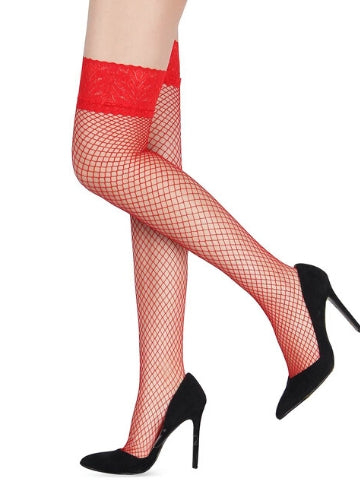 Fashion Red Fishnet Stocking