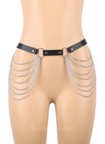 All-match trend metal  punk chain belt