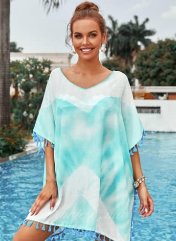 Aqua Seaside Starlet Tie-dye Tunic