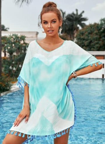 Aqua Seaside Starlet Tie-dye Tunic