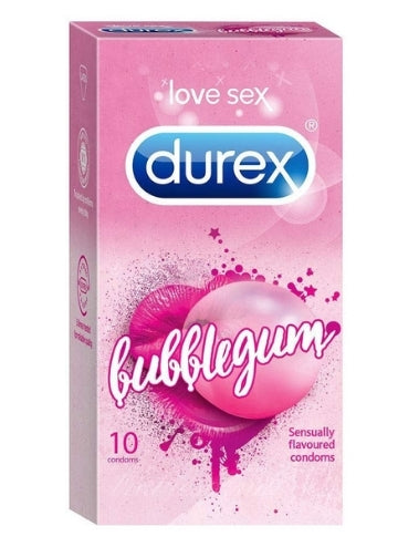 Durex Bubblegum Flavored Condoms 10 Pcs