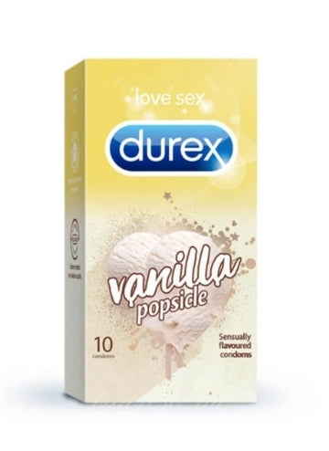 Durex Vanilla Popsicle flavored condoms - 10 Pcs