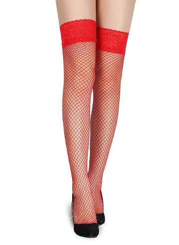 Fashion Red Fishnet Stocking