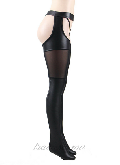 Faux Leather Stockings - travieso.mv