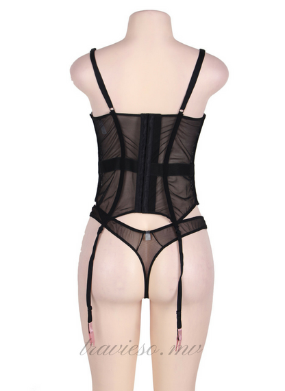 Sexy Lace Corset with stocking - travieso.mv