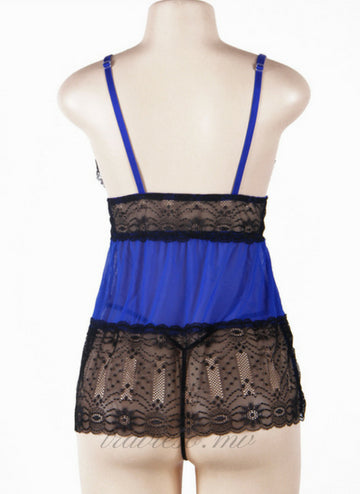 V-Neck Lace Babydoll